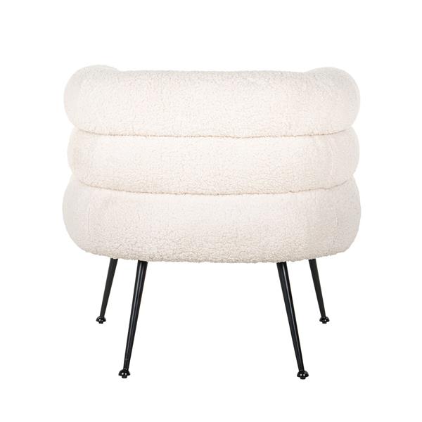Grote foto fauteuil amelia white faux sheep black faux sheep 313 2 huis en inrichting stoelen