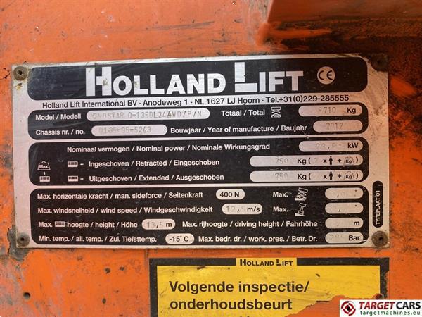 Grote foto holland lift q 135dl24 diesel 4x4 scissor work lift 1550cm doe het zelf en verbouw hoogwerkers
