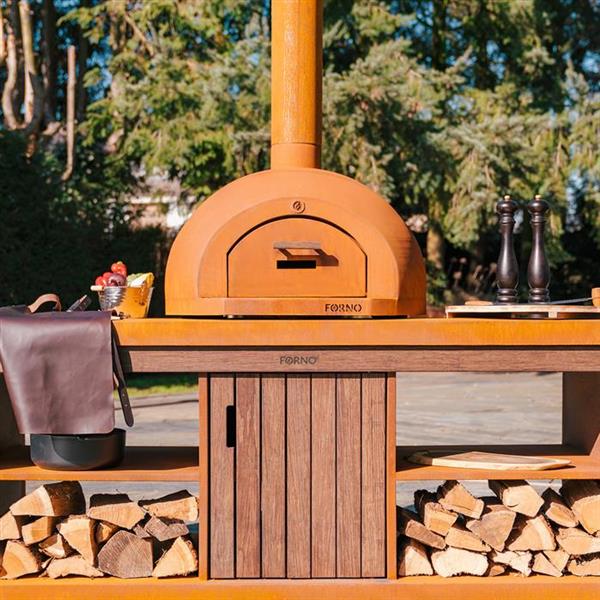 Grote foto forno dome fd1 pizzaoven geschikt voor plaatsing op de forno workstations tuin en terras buitenkeukens