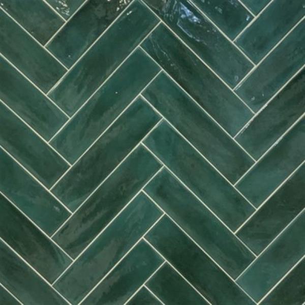Grote foto handvormtegels groen cifre opal emerald 7 5x30 doe het zelf en verbouw tegels
