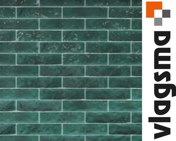 Grote foto handvormtegels groen cifre opal emerald 7 5x30 doe het zelf en verbouw tegels