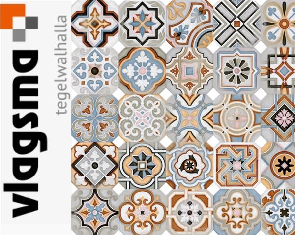 Grote foto designtegels portugese tegels vives vodevil 20x20 doe het zelf en verbouw tegels