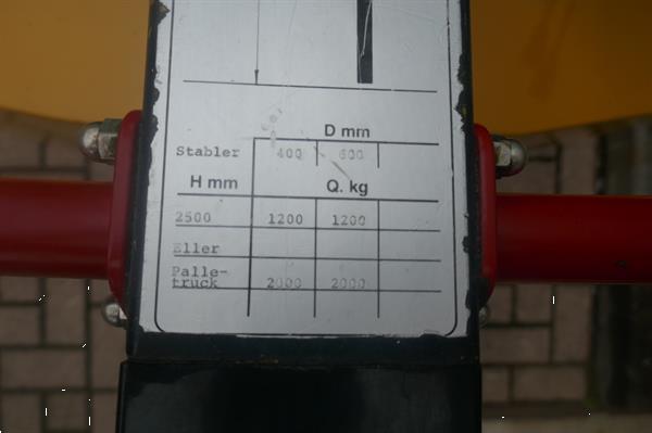 Grote foto vs 21220 elektrische stapelaar 2500mm initiele lift doe het zelf en verbouw hefwerktuigen