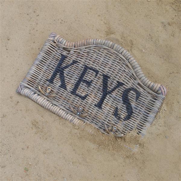 Grote foto sleutelbord riet huis en inrichting woningdecoratie