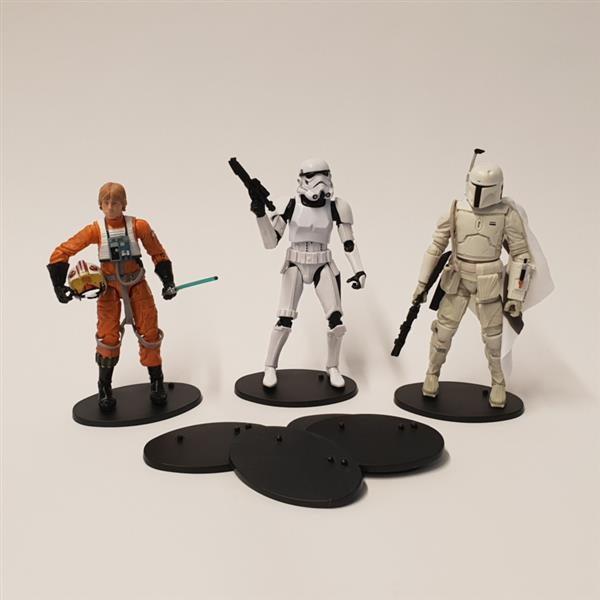 Grote foto star wars black series marvel legends figure stands 5 stuks black verzamelen speelgoed