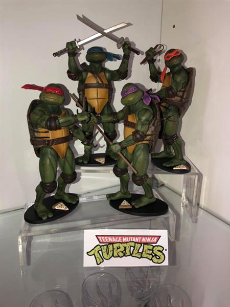 Grote foto teenage mutant ninja turtles tmnt display stands 1988 1997 5 stuks verzamelen speelgoed