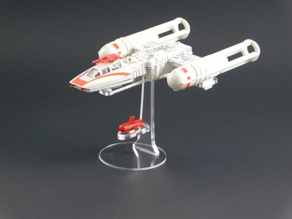 Grote foto vintage star wars die cast y wing display stand verzamelen speelgoed