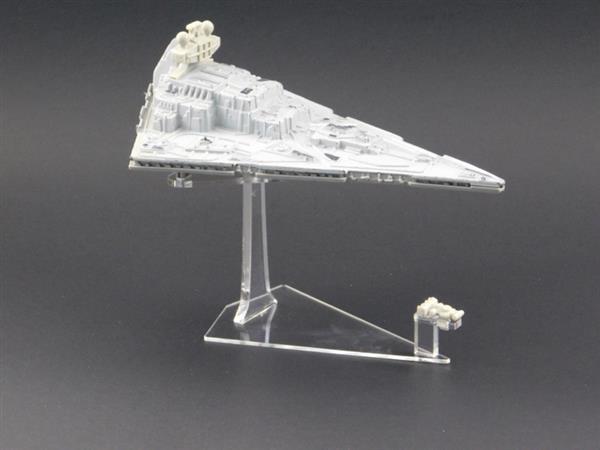 Grote foto vintage star wars die cast star destroyer display stand verzamelen speelgoed