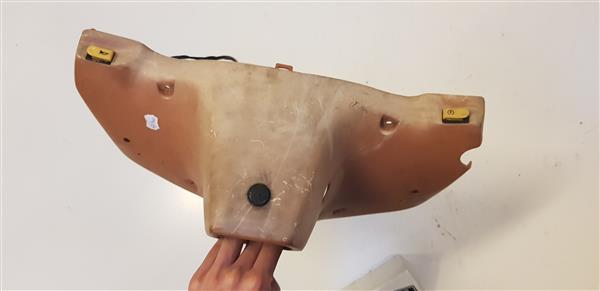 Grote foto stuurkap beige fietsen en brommers scooters