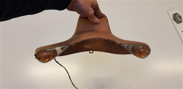 Grote foto stuurkap beige fietsen en brommers scooters