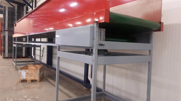 Grote foto aweta transportband 900 x 120 cm gebruikt voor buffering v r sortering agrarisch transportbanden