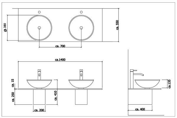 Grote foto design dubbel glazen badmeubel blauw met kranen huis en inrichting complete badkamers