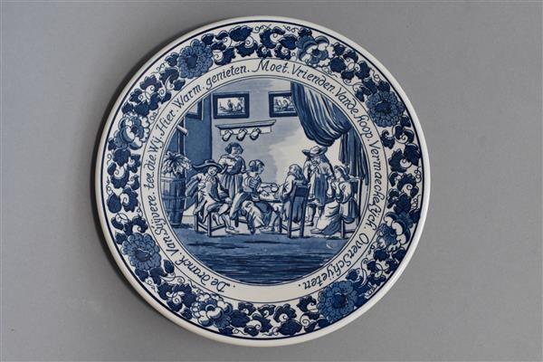 Grote foto complete set delftsblauwe borden wandrek antiek en kunst keramiek en aardewerk