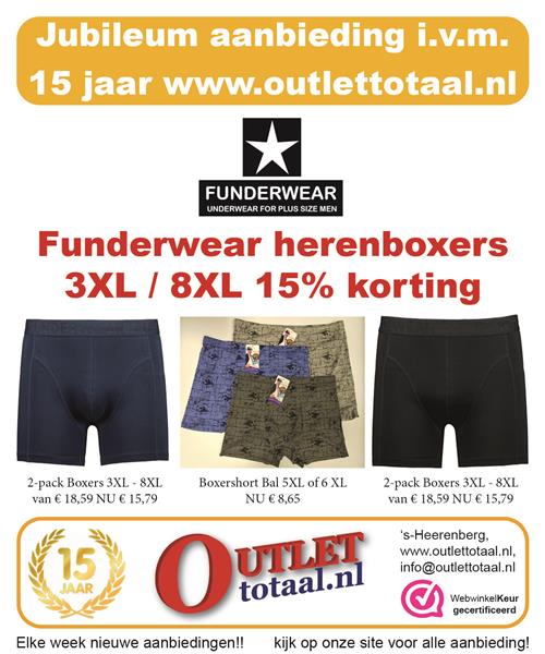 Grote foto jubileum aanbieding 15 jaar outlettotaal.nl kleding dames grote maten