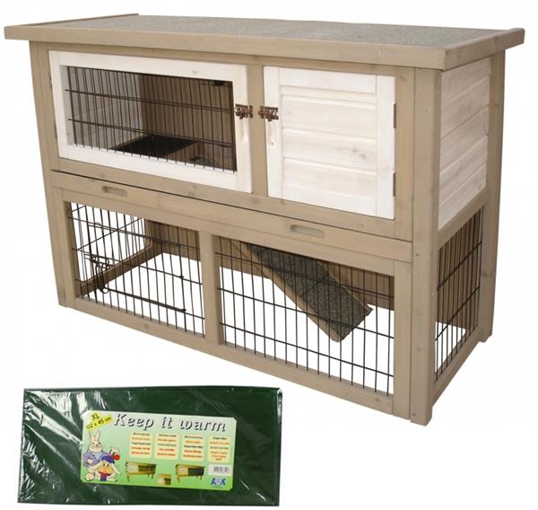 Grote foto konijnenhok met ren 111x45x78 89 99 beste prijs dieren en toebehoren hokken en kooien