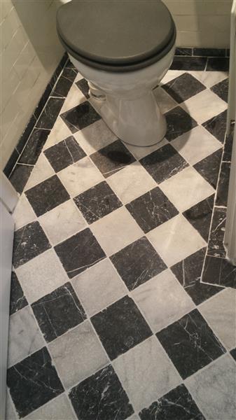 Grote foto keukenvloer zwart beige marmer 20x20 cm verouderd doe het zelf en verbouw tegels