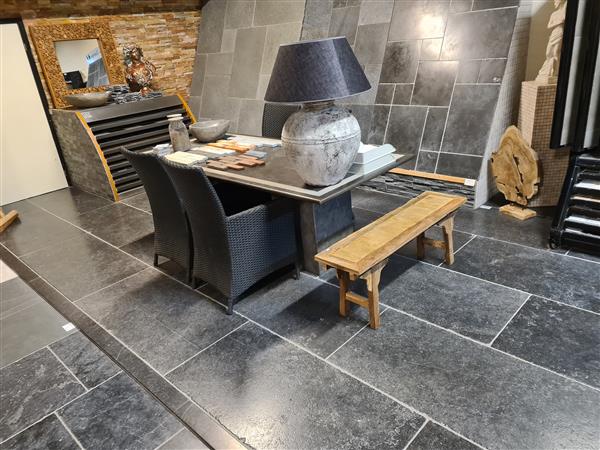 Grote foto landelijke keukenvloer belgisch hardsteen 60x60 cm doe het zelf en verbouw tegels