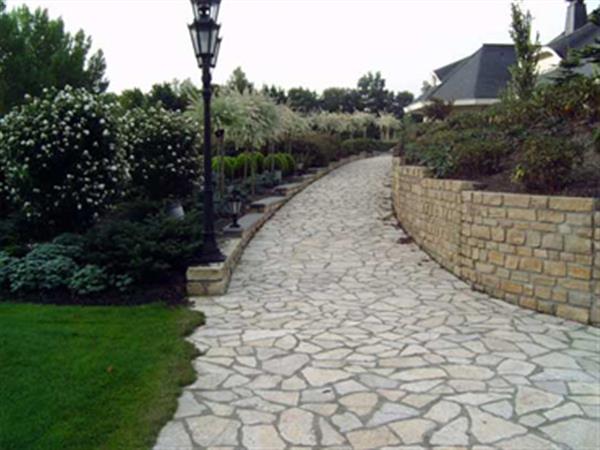 Grote foto natuurlijke uitstraling terras flagstones bourgogne tuin en terras tegels en terrasdelen