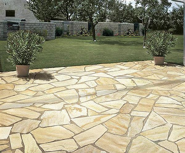 Grote foto de mooiste natuursteen flagstones voor pad terras tuin tuin en terras tegels en terrasdelen
