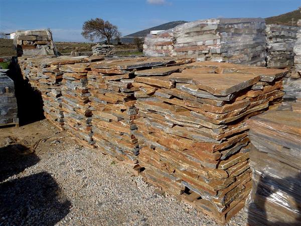 Grote foto natuurlijke uitstraling terras flagstones kavala brown tuin en terras tegels en terrasdelen