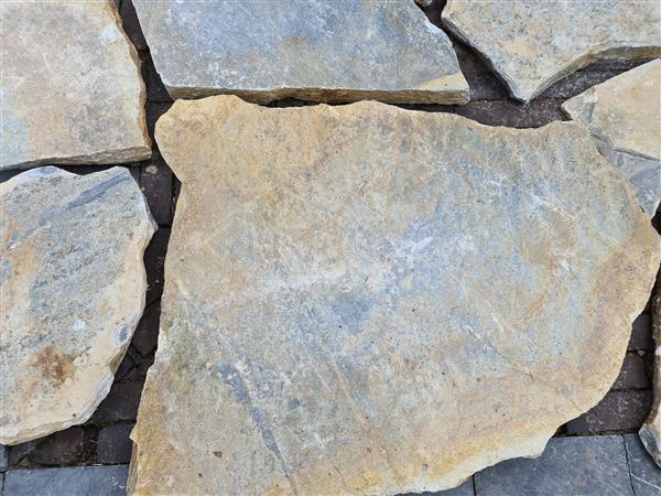 Grote foto yellow shards kwartsiet flagstones doe het zelf en verbouw tegels