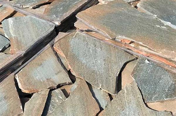 Grote foto karystos green flagstones doe het zelf en verbouw tegels