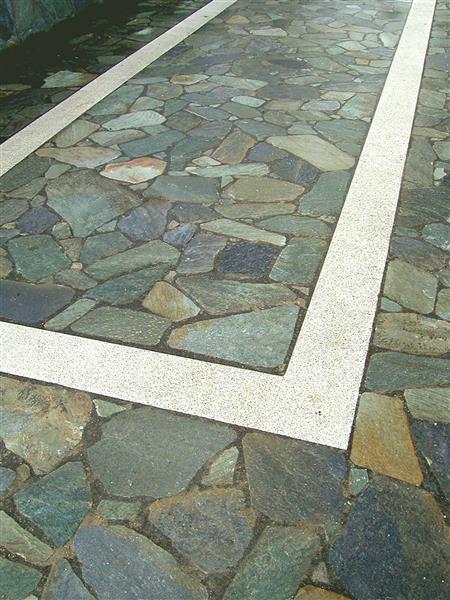 Grote foto karistos green flagstones doe het zelf en verbouw tegels