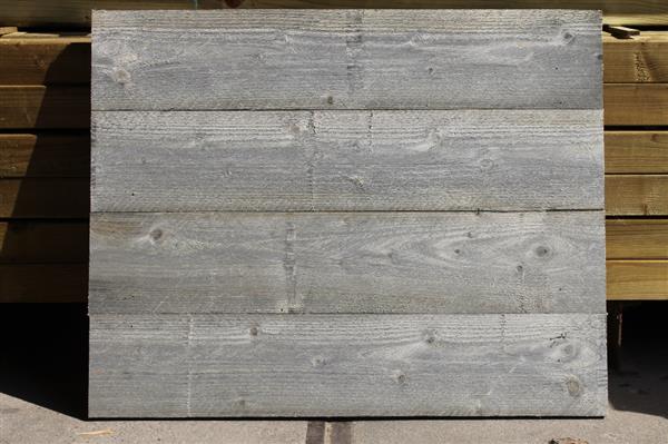 Grote foto rustiek grijs ge mpregneerde steigerplanken 400 cm doe het zelf en verbouw hout en planken