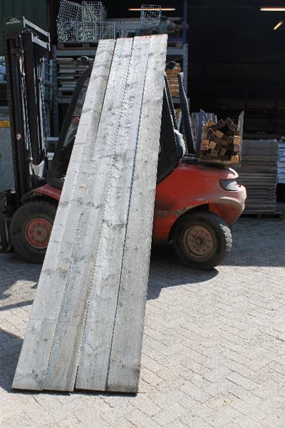 Grote foto rustiek grijs ge mpregneerde steigerplanken 400 cm doe het zelf en verbouw hout en planken