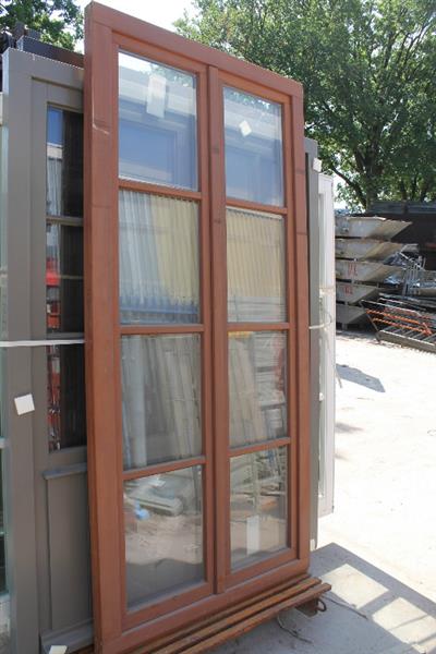 Grote foto nieuwe jardhouten openslaande deur 116 5x243 cm doe het zelf en verbouw kozijnen en schuifpuien