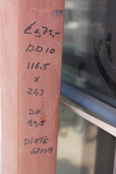 Grote foto nieuwe jardhouten openslaande deur 116 5x243 cm doe het zelf en verbouw kozijnen en schuifpuien