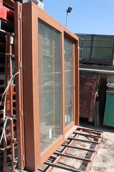 Grote foto nieuwe hardhouten schuifpui 226x243 cm doe het zelf en verbouw kozijnen en schuifpuien