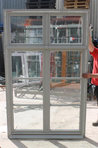 Grote foto hardhout raamkozijn met openslaande ramen 138 217 doe het zelf en verbouw kozijnen en schuifpuien