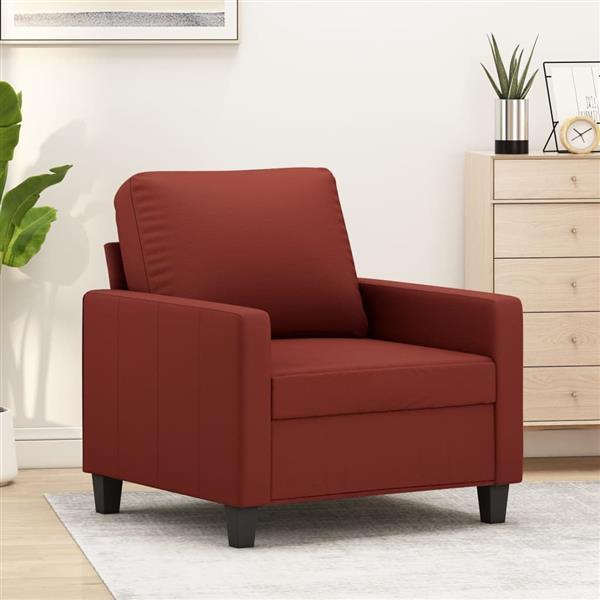 Grote foto fauteuil 60 cm kunstleer wijnrood huis en inrichting bankstellen