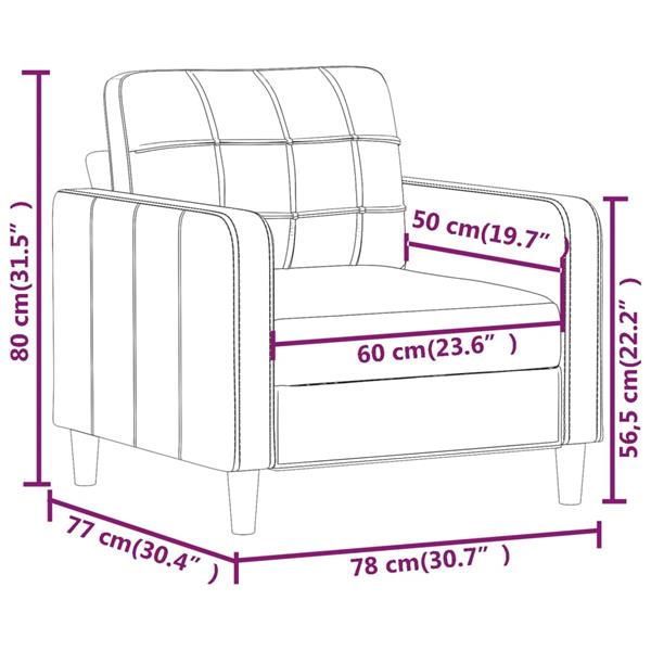 Grote foto fauteuil 60 cm stof zwart huis en inrichting bankstellen