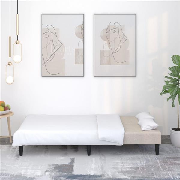 Grote foto slaapbank 2 zits microvezelstof cr mekleurig huis en inrichting bankstellen