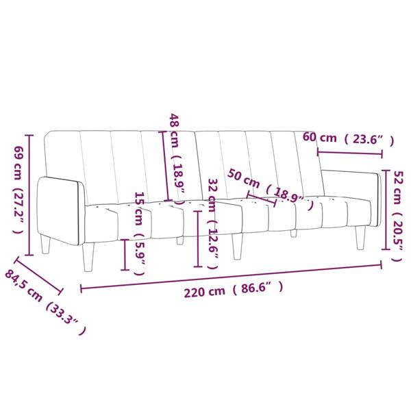 Grote foto slaapbank 2 zits microvezelstof donkergrijs huis en inrichting bankstellen