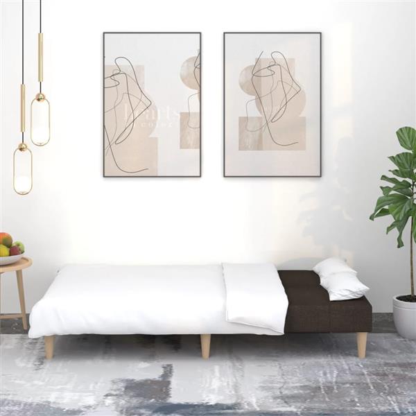 Grote foto slaapbank 2 zits stof donkerbruin huis en inrichting bankstellen