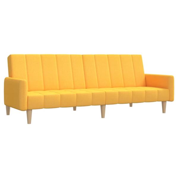 Grote foto slaapbank 2 zits stof geel huis en inrichting bankstellen