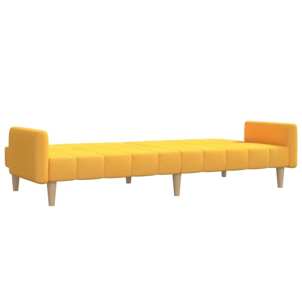 Grote foto slaapbank 2 zits stof geel huis en inrichting bankstellen