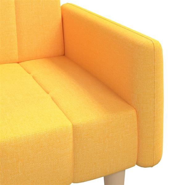 Grote foto slaapbank 2 zits stof geel huis en inrichting bankstellen