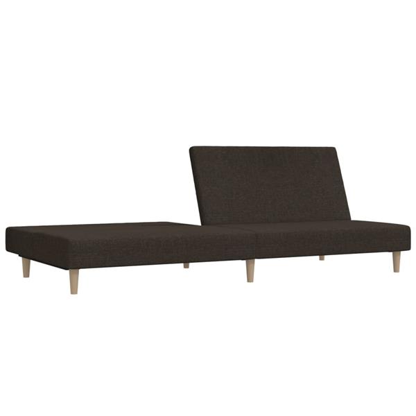 Grote foto slaapbank 2 zits stof donkerbruin huis en inrichting bankstellen