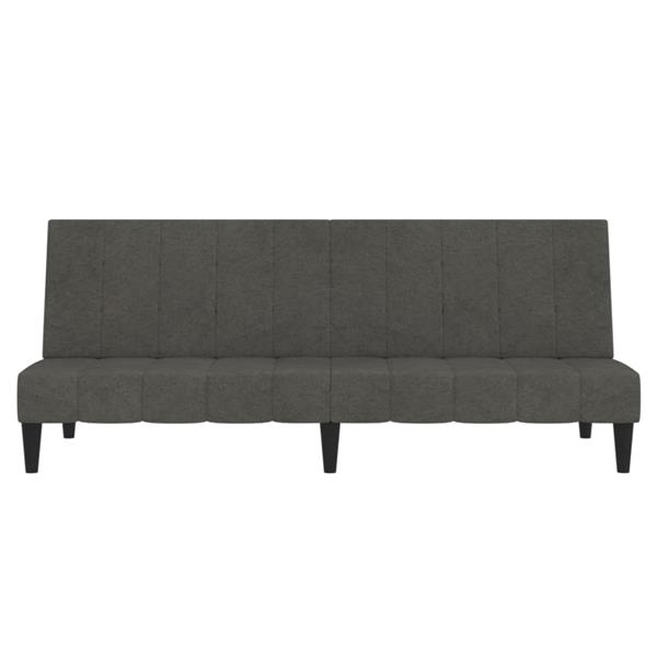 Grote foto slaapbank 2 zits met voetenbank microvezelstof donkergrijs huis en inrichting bankstellen