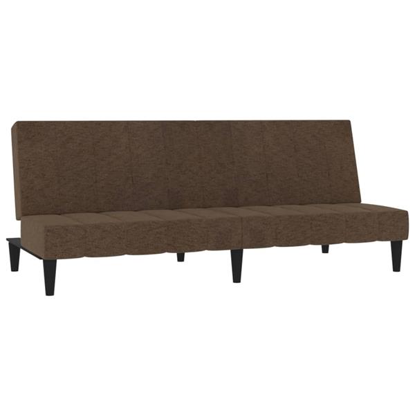 Grote foto slaapbank 2 zits met voetenbank microvezelstof bruin huis en inrichting bankstellen