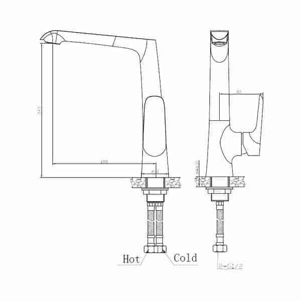 Grote foto keukenkraan wiesbaden tarma chroom huis en inrichting keukenbenodigdheden