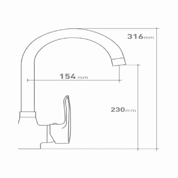 Grote foto keukenkraan urban chroom huis en inrichting keukenbenodigdheden