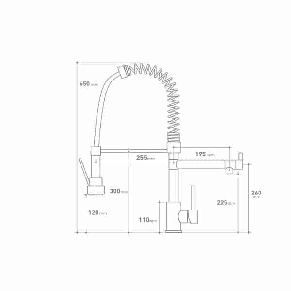 Grote foto keukenkraan spoel gastronomiekraan grande cuisina huis en inrichting keukenbenodigdheden