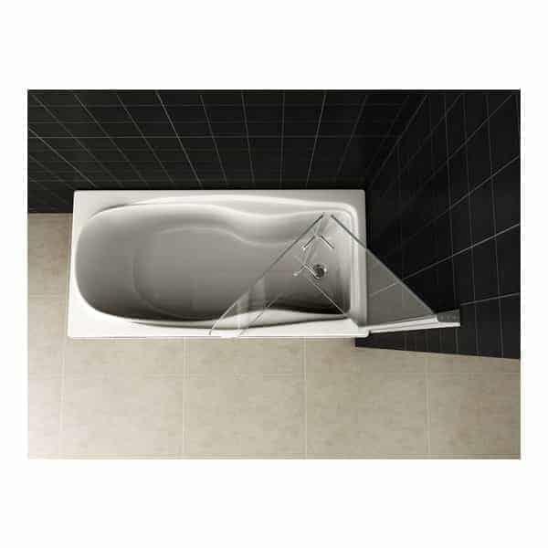 Grote foto badwand badscherm inklapbaar tweedelig doe het zelf en verbouw sanitair
