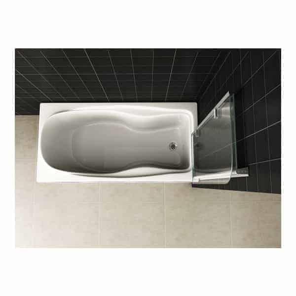 Grote foto badwand badscherm inklapbaar tweedelig doe het zelf en verbouw sanitair