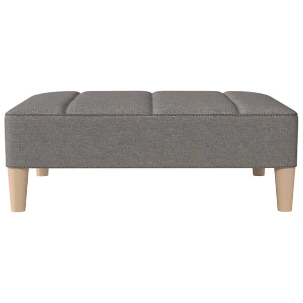 Grote foto slaapbank 2 zits met hocker en 2 kussens stof lichtgrijs huis en inrichting bankstellen